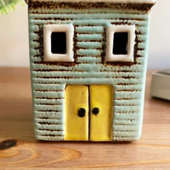 Ceramic Blue House Tealight Holder -Home Decoration IMG E7714 scaled