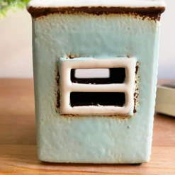 Ceramic Blue House Tealight Holder -Home Decoration IMG E7718 scaled