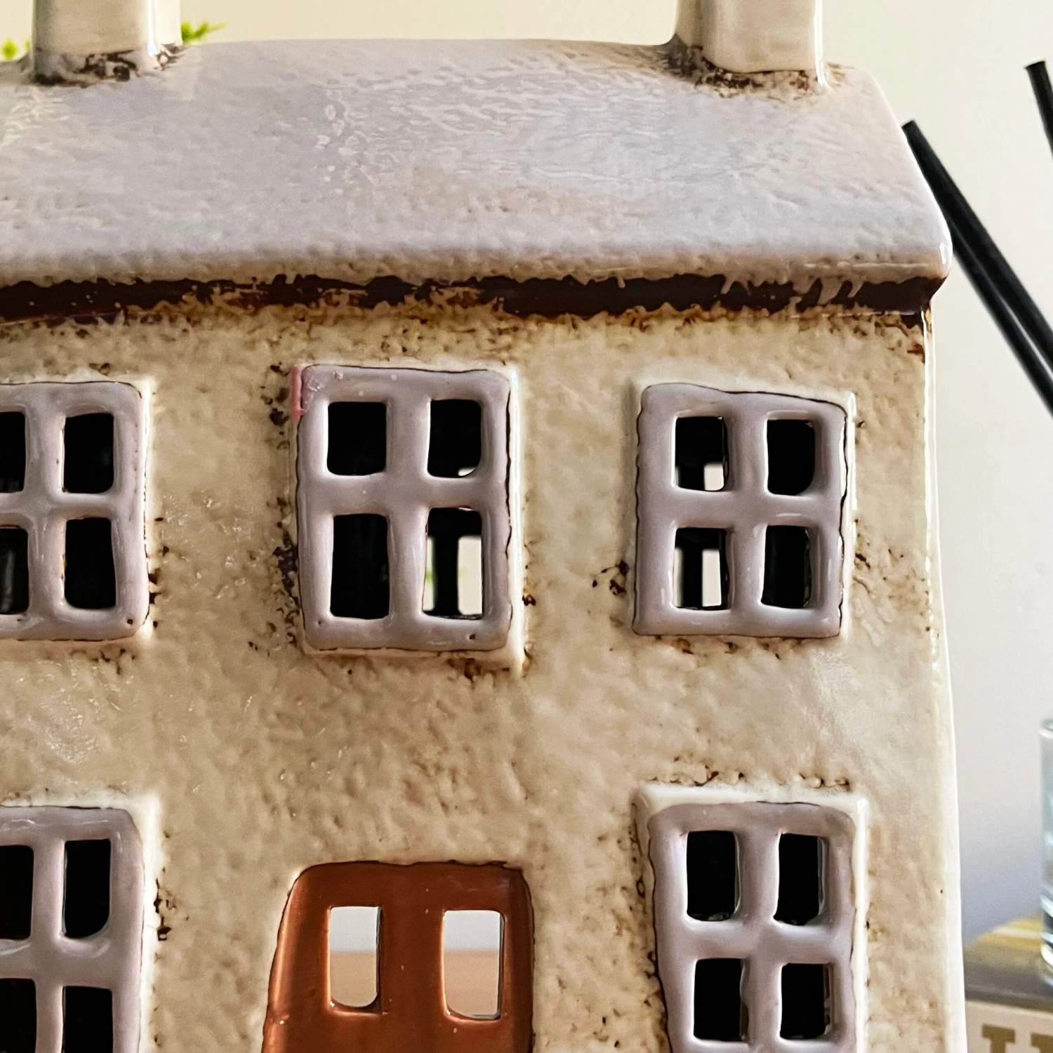 Cream Cottage House Candle Holder 6 Cream Cottage House Candle Holder - Image 6