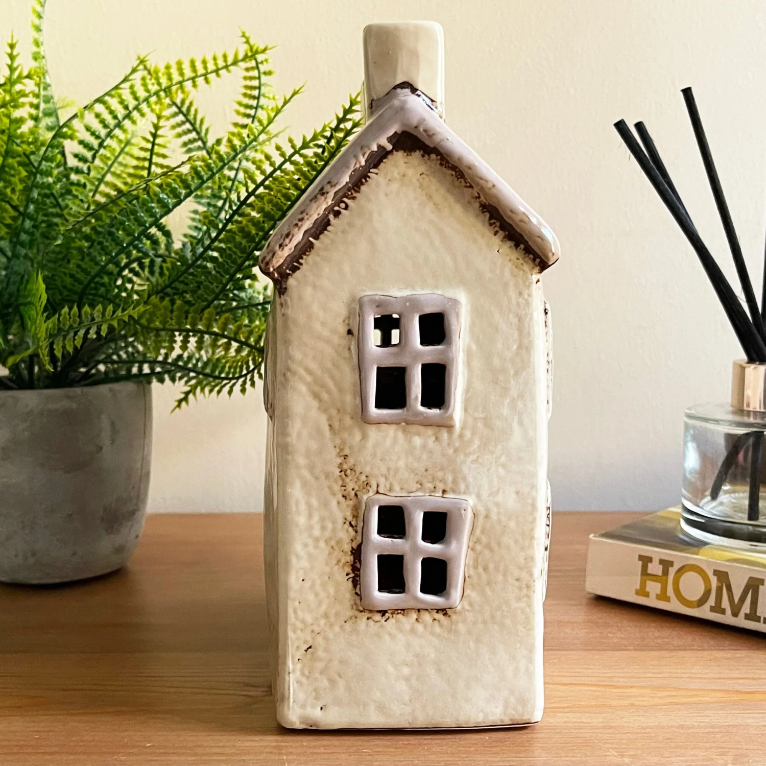 Cream Cottage House Candle Holder 10 Cream Cottage House Candle Holder - Image 10
