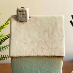 Tall Blue House Tea Light Holder -Home Decoration IMG E7744 scaled