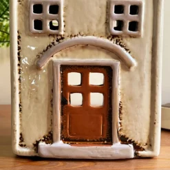 Cream Village House Candle Holder -Home Decoration IMG E7768 scaled
