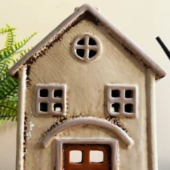 Cream Village House Candle Holder -Home Decoration IMG E7769 scaled