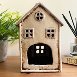 Cream Village House Candle Holder -Home Decoration IMG E7772 scaled