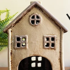 Cream Village House Candle Holder -Home Decoration IMG E7774 scaled