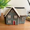 Ceramic Grey Cottage House Plant Pot
