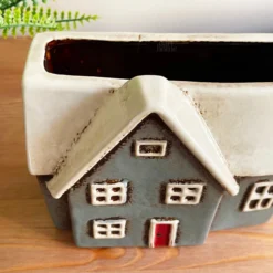 Ceramic Grey Cottage House Plant Pot -Home Decoration IMG E7785 scaled
