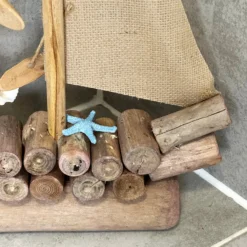 Large Driftwood Boat Sculpture -Home Decoration IMG E7840