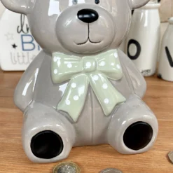 Ceramic Teddy Bear Moneybox - Dark Grey -Home Decoration IMG E7881 editedBR