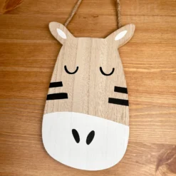 Hanging Zebra Head Plaque