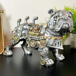 Steampunk English Bulldog Ornament -Home Decoration IMG E7950 scaled