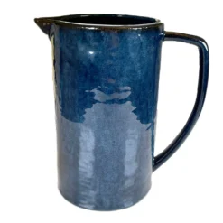 Stoneware Blue Flower Jug Vase 13 Stoneware Blue Flower Jug Vase -Home Decoration IMG E8123 editedHTcopy