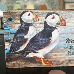 Rustic Puffin Trinket Box -Home Decoration IMG E8170 editedAE