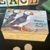 Rustic Puffin Trinket Box