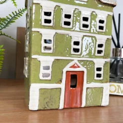Large Green Town House Candle Holder -Home Decoration IMG E8206