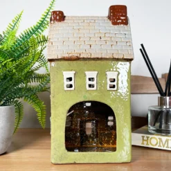 Large Green Town House Candle Holder -Home Decoration IMG E8209