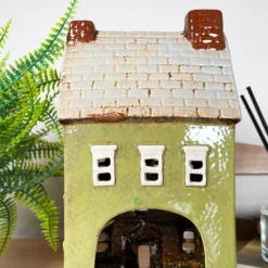 Large Green Town House Candle Holder -Home Decoration IMG E8211