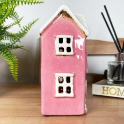 Ceramic Pink Modern House Candle Lantern 13 Ceramic Pink Modern House Candle Lantern -Home Decoration IMG E8216