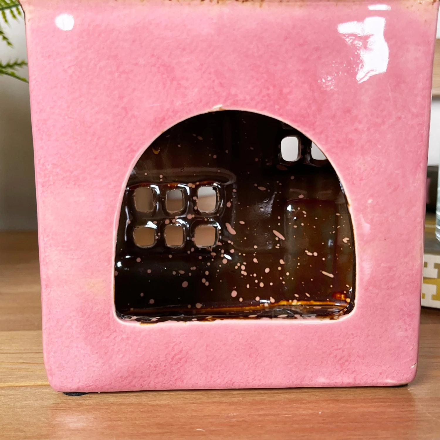 Ceramic Pink Modern House Candle Lantern 7 Ceramic Pink Modern House Candle Lantern - Image 7