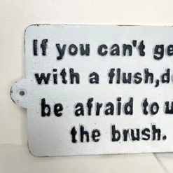 Cast Iron Use The Brush Bathroom Wall Sign 22cm 7 Cast Iron Use The Brush Bathroom Wall Sign 22cm -Home Decoration IMG E8236 editedCN