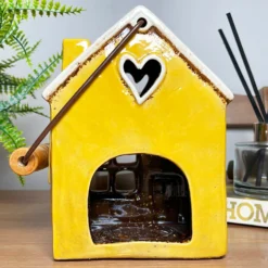 Ceramic Yellow House Hanging Lantern 14 Ceramic Yellow House Hanging Lantern -Home Decoration IMG E8249