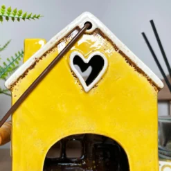 Ceramic Yellow House Hanging Lantern 16 Ceramic Yellow House Hanging Lantern -Home Decoration IMG E8251