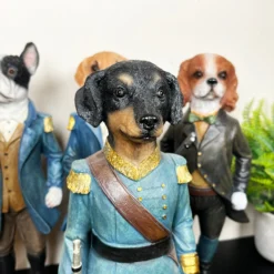 Set Of 4 Military Dog Sculptures -Home Decoration IMG E8313