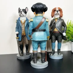 Set Of 4 Military Dog Sculptures -Home Decoration IMG E8317