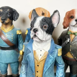 Set Of 4 Military Dog Sculptures -Home Decoration IMG E8319