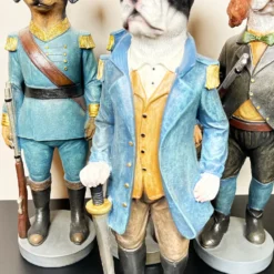 Set Of 4 Military Dog Sculptures -Home Decoration IMG E8320