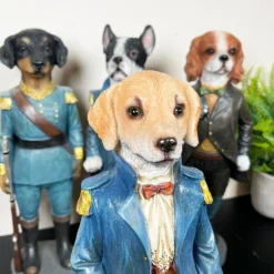 Set Of 4 Military Dog Sculptures -Home Decoration IMG E8324