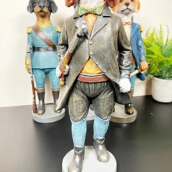 Set Of 4 Military Dog Sculptures -Home Decoration IMG E8328