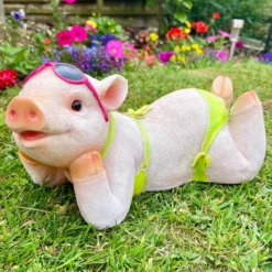 Pink Pig In Bikini Ornament