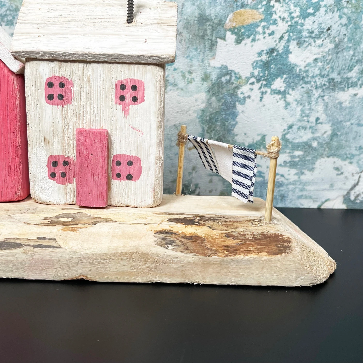 Rustic Wooden Harbour Cottages Ornament 3 Rustic Wooden Harbour Cottages Ornament - Image 3