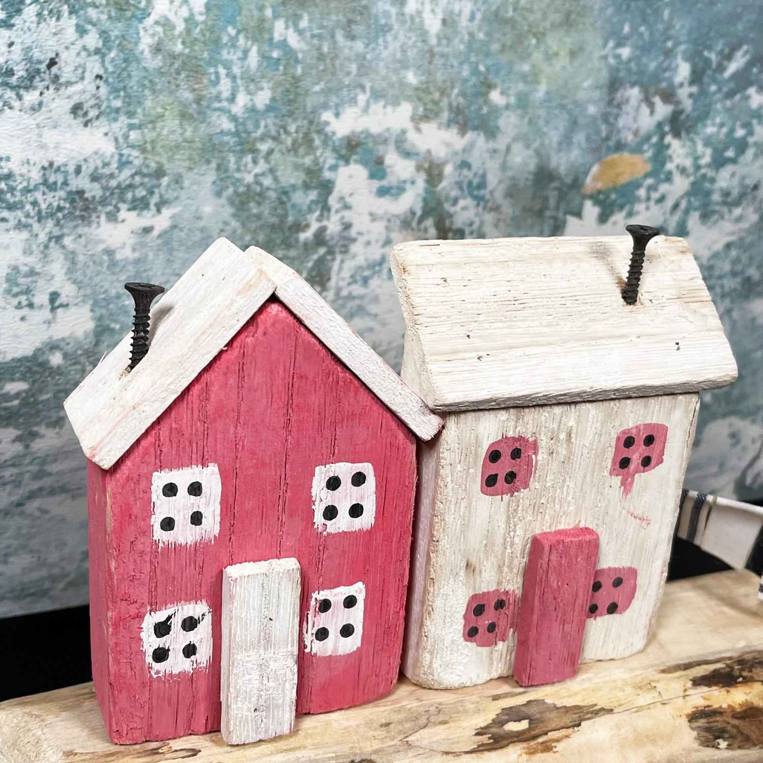Rustic Wooden Harbour Cottages Ornament 4 Rustic Wooden Harbour Cottages Ornament - Image 4