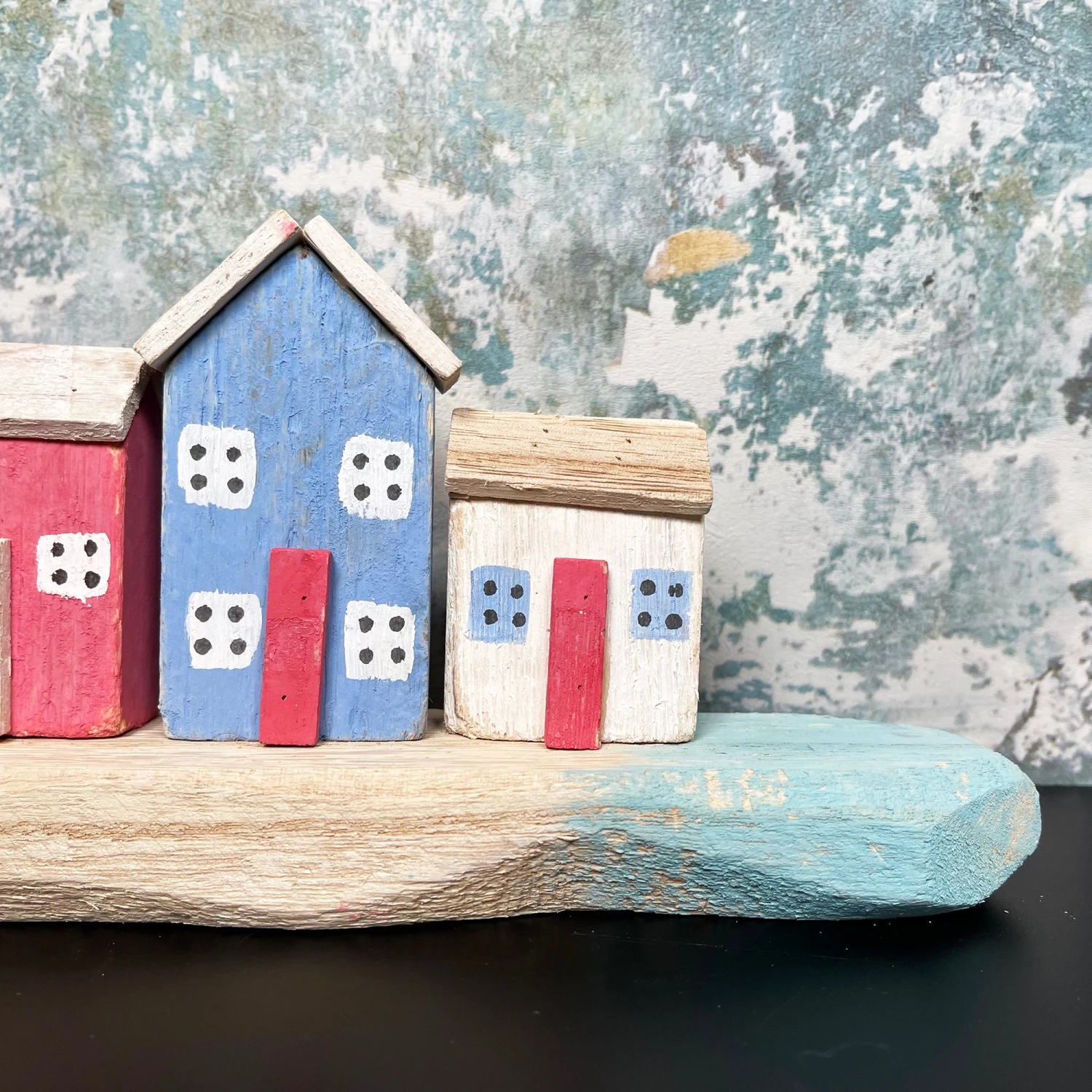 Rustic Wooden Harbour Houses Ornament 2 Rustic Wooden Harbour Houses Ornament - Image 2