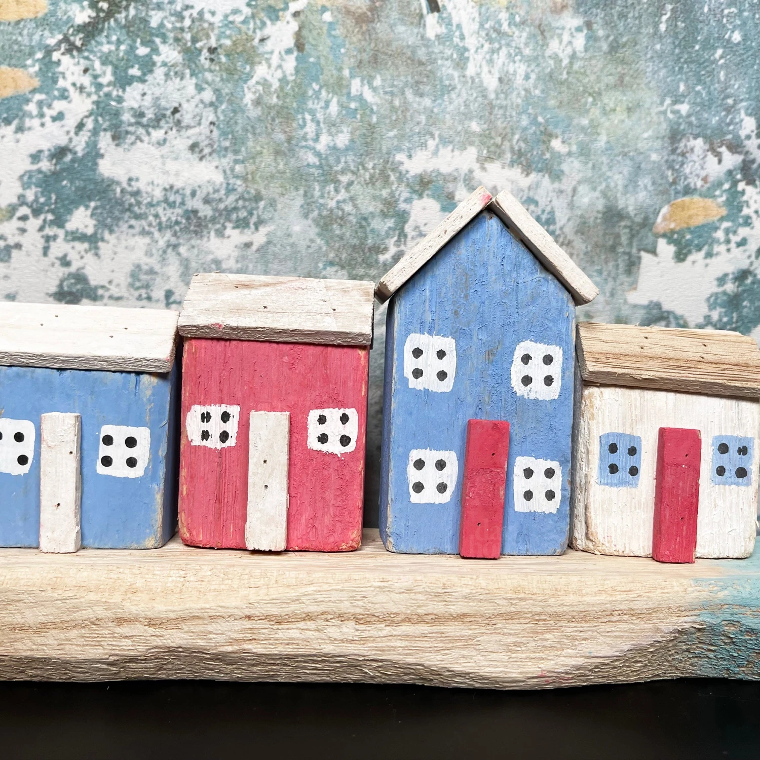 Rustic Wooden Harbour Houses Ornament 3 Rustic Wooden Harbour Houses Ornament - Image 3