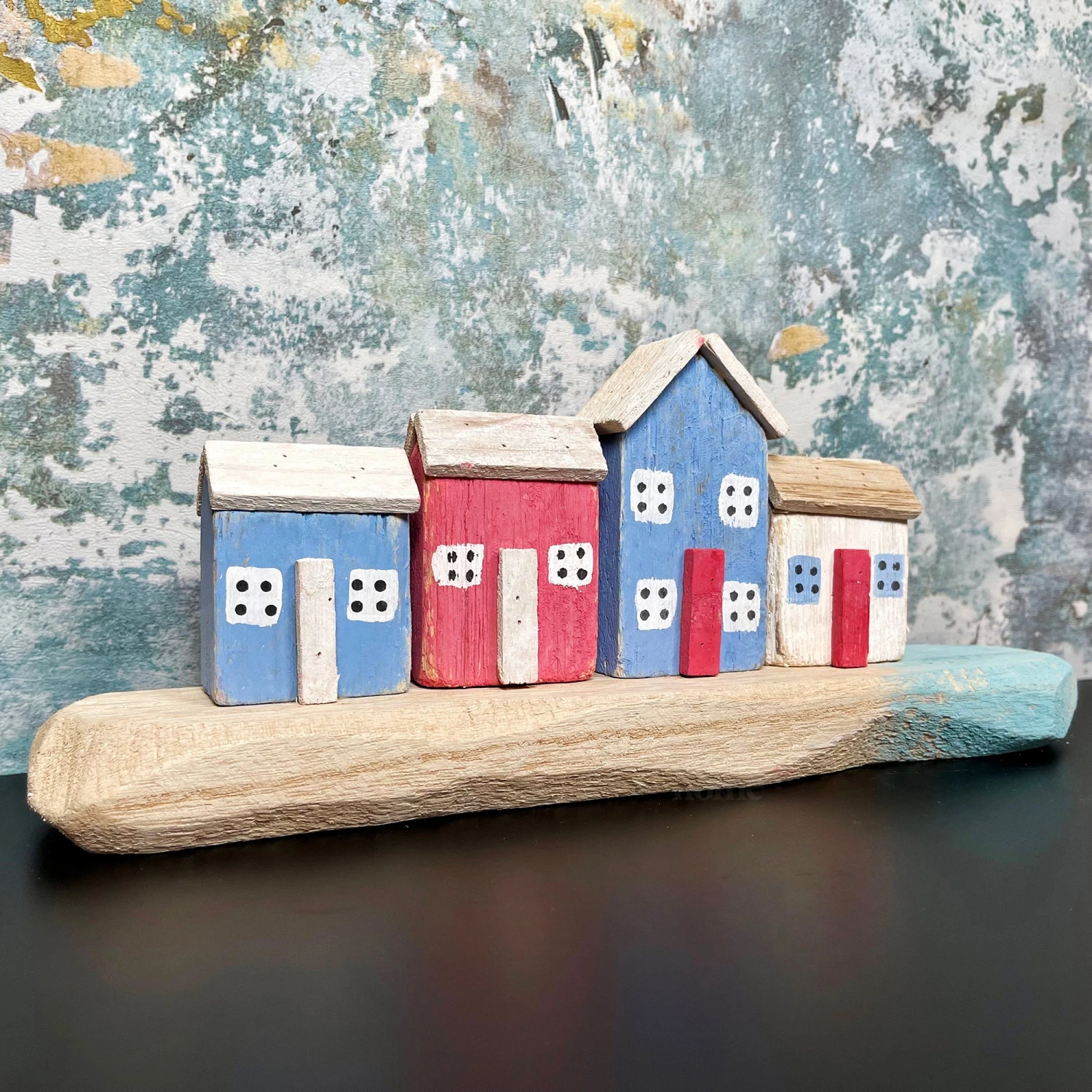 Rustic Wooden Harbour Houses Ornament 5 Rustic Wooden Harbour Houses Ornament - Image 5