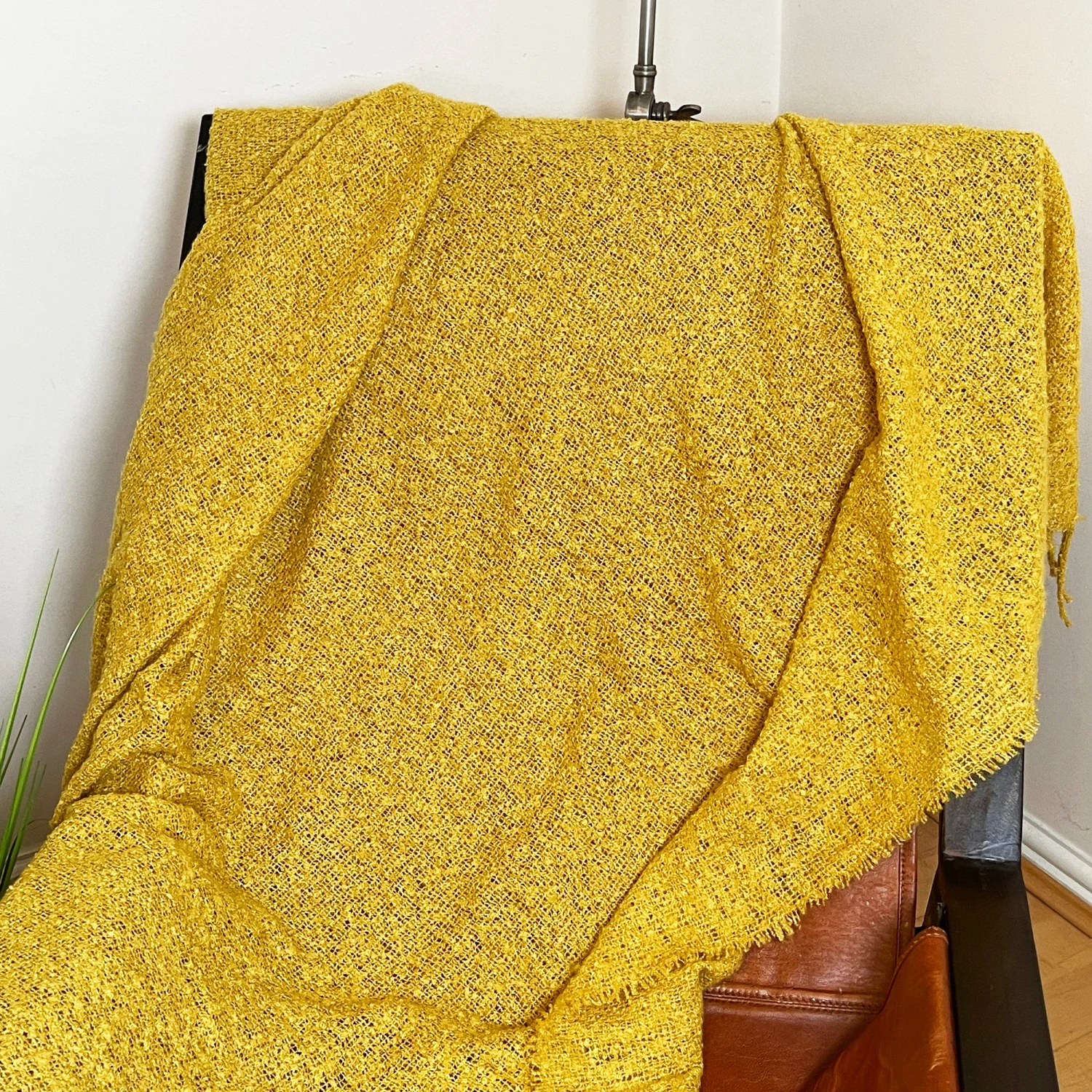 Soft Plaid Mustard Yellow Throw 127cm X 152cm 5 Soft Plaid Mustard Yellow Throw 127cm X 152cm - Image 5