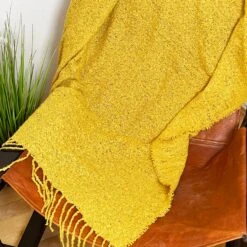 Soft Plaid Mustard Yellow Throw 127cm X 152cm 11 Soft Plaid Mustard Yellow Throw 127cm X 152cm -Home Decoration IMG E8416