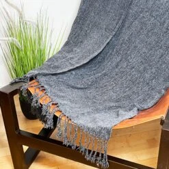 Soft Plaid Navy Throw 127cm X 152cm 7 Soft Plaid Navy Throw 127cm X 152cm -Home Decoration IMG E8427