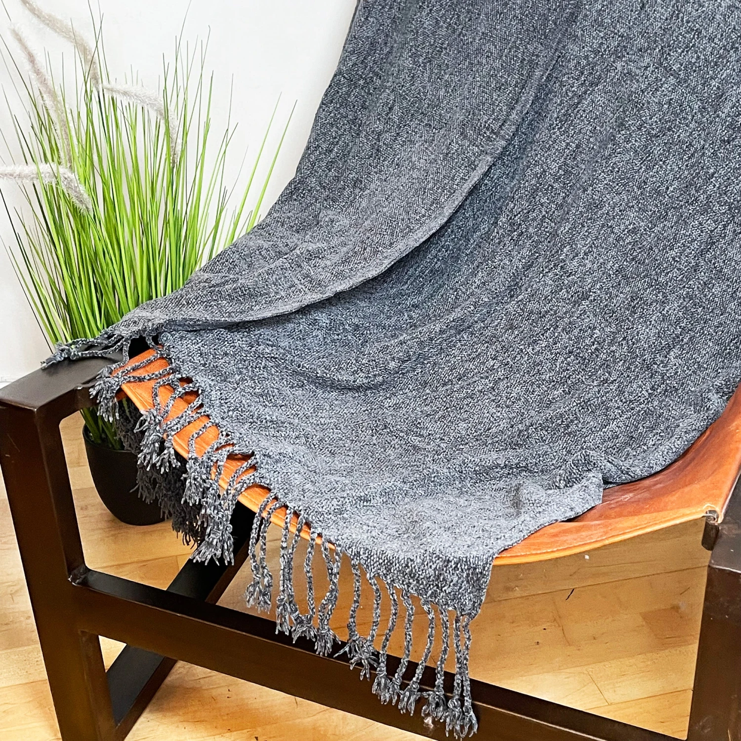 Soft Plaid Navy Throw 127cm X 152cm 4 Soft Plaid Navy Throw 127cm X 152cm - Image 4