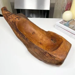 Teak Root Wood Oval Log Bowl 49cm -Home Decoration IMG E8567 editedE