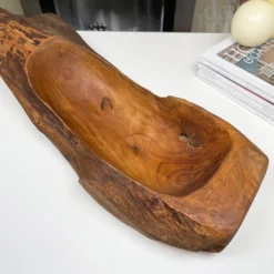 Teak Root Wood Oval Log Bowl 49cm -Home Decoration IMG E8570 editedF