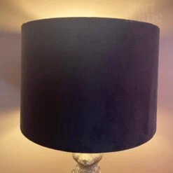 Silver Meerkat Table Lamp With Blue Velvet Drum Shade 10 Silver Meerkat Table Lamp With Blue Velvet Drum Shade -Home Decoration IMG E8772 editedAE