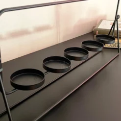 Black Multi Hurricane Candle Holder Set 15 Black Multi Hurricane Candle Holder Set -Home Decoration IMG E8954