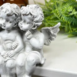White Cherub Triplets Ornament -Home Decoration IMG E9038 editedQ