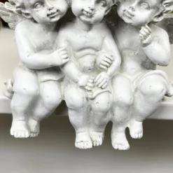 White Cherub Triplets Ornament -Home Decoration IMG E9039 editedR