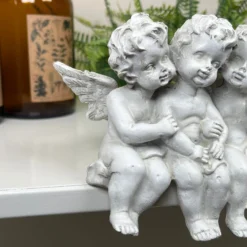 White Cherub Triplets Ornament -Home Decoration IMG E9040 editedS
