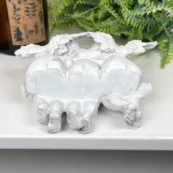 White Cherub Triplets Ornament -Home Decoration IMG E9041 editedT